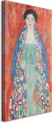 Immagine prodotto di Quadro in tessuto non tessuto - Ritratto di Fräulein Lieser (Gustav Klimt) 40x80 cm Riproduzioni l-G-10407-b-a