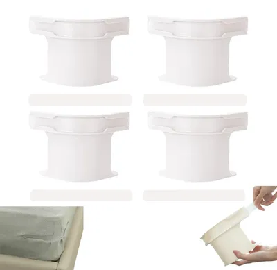 Image de Fixations pour draps avec bandes de serrage pour un lit bien tendu