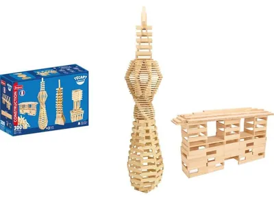 Image de JEUJURA - Jeu de construction en bois - TECAP Classic - 300 pièces - À partir de 3 ans