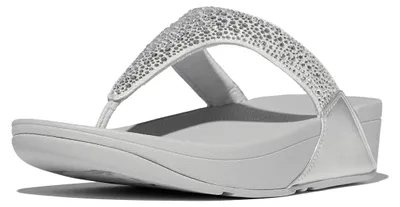 Productafbeelding van FitFlop Lulu Crystal-Mix Toe-Post Sandals ZILVER 40