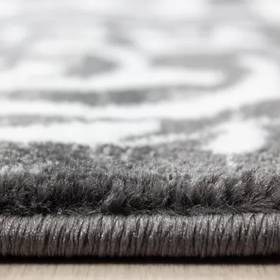 Produktbild von Kurzflor Teppich Matteo Läufer, Farbe: Grau, Größe:80x300 cm