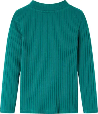 Produktbild von vidaXL Kinder-Langarmshirt Rippstrick Dunkelgrün 128