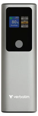 Obrázok produktu pre Verbatim 32269, 27000 mAh, Lithium-ion (Li-ion), Power Delivery 3.1, Quick Charge 3.0, 3,7 V, 183 W, Šedá