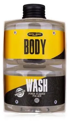 Immagine prodotto di Kit per la cura del corpo Badeset, specifico per uomo, 2 flaconi da 140 ml, colore giallo/nero