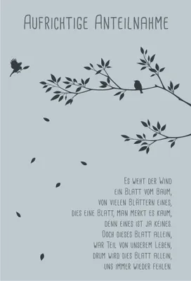 Produktbild von Trauer Beileid Kondolenz Beileidskarte im Format 115x17cm mit Brief
