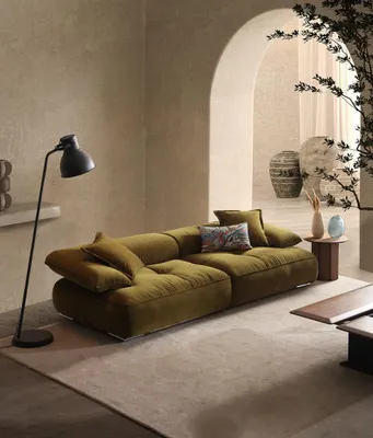 Produktbild von s olivgrünes Stoffsofa Designer Wohnzimmer Edle Möbel