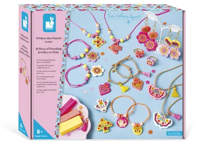Produktbild von Janod Schmuck Bastelset - Freundschaftsschmuck Bastelpaket 16 Stück