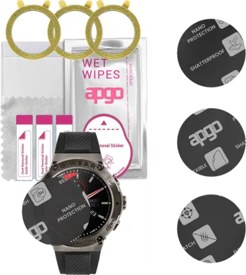 Produktbild von apgo 3 Stück Schutzglas, Matt, kompatibel mit Watchmark Fashion G-Wear Smartwatch, Hybrid 8H, Ersatz für Hartglas, Displayschutzglas, Bildschirmschutz, Displayschutz, kratzfest
