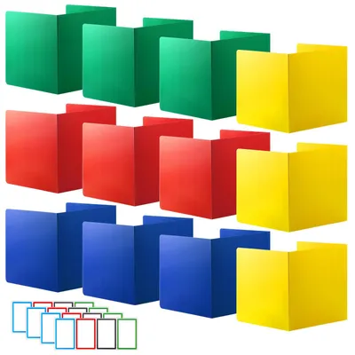 Sichtschutz Trennwände 12er Set, 4 Farben, PP, 42,5x35,5x34,3 cm