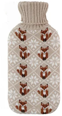 Produktbild von Warmflasche - 2L - beige - mit Hulle - Warmflasche - Winterdruck