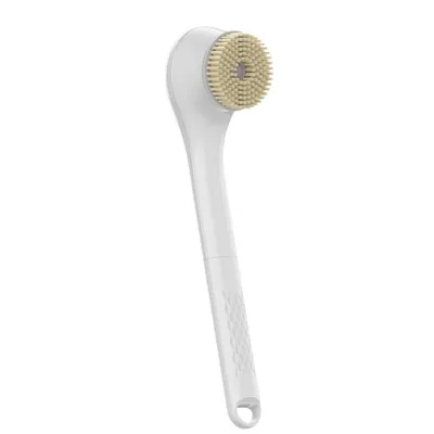 Produktbild von Elektrische Duschbürste, Rückenbürste mit langem Stiel, 360° drehbar, 6 Bürstenköpfe,wasserdicht&rutschfest für Peeling, gegen Cellulite, Massage,Weiß