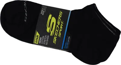 Produktbild von Skechers 6pk Terry No Show S115055-BLK, Sportsokken, Herren, Schwarz, Größe: 41-46