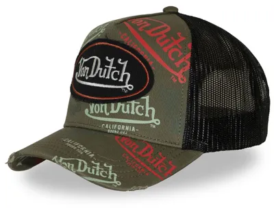 Produktbild von Von Dutch Originals Trucker Cap - CALIFORNIA ALLOVER Mesh Brown