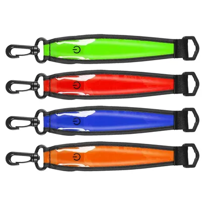 Produktbild von USB-wiederaufladbare LED-Blinklichter 4er-Pack, reflektierend, für Schulranzen, Rucksack, Joggingtasche & Outdoor-Aktivitäten