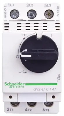 Imagen del producto de Schneider Electric GV2L16, rango de temperatura de -20 a 60 °C, dimensiones de 97 mm, 89 mm, peso de 330 g