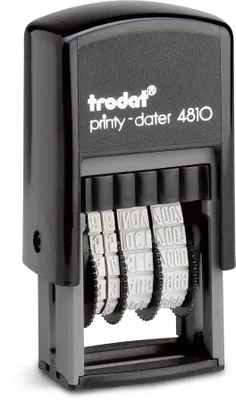 Produktbild von Trodat 70381, Selbstfärbestempel, Datumsstempel, Gummi, 3,8 x 21 mm, Schwarz, Schwarz