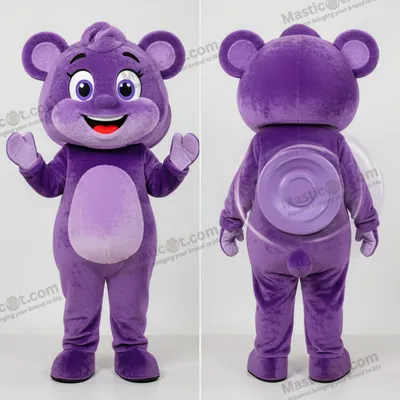 Produktbild von Vibrierende MASTICOT lila Tellerdreher-Maskottchen