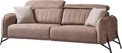 Produktbild von Beiges Wohnzimmer Stoffsofa r Sessel 3-Sitzer Einsitzer 2tlg