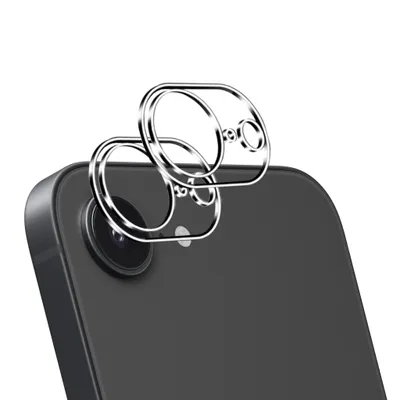 A close-up view of a smartphone camera lens protector.