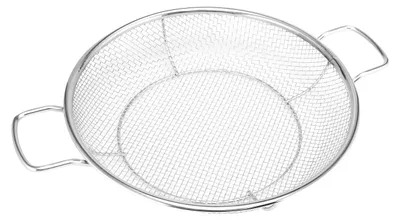 Immagine prodotto di Cesto per griglia rotondo bremermann, in acciaio inossidabile, diametro circa 30 cm, con 2 maniglie
