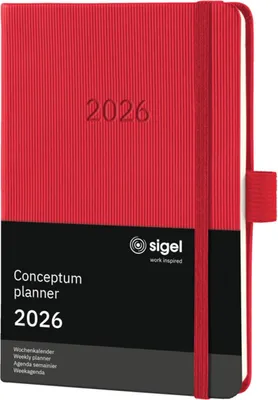 Zdjęcie produktu dla SIGEL C2665 Wochenkalender Conceptum 2026, ok. A6, twarda oprawa, zgniłe