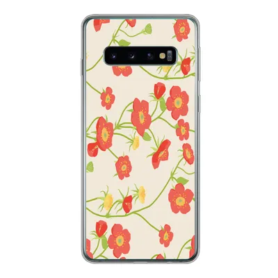 Produktbild von MuchoWow® Handyhülle Schutzhülle Hülle für Samsung Galaxy S10 Blume - Feldblumen - Muster Silikon Softcase Handy Hülle - Handytasche