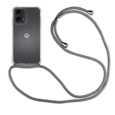 Immagine prodotto di Catena per telefono cellulare per Motorola Moto G85 Smartphone Collana Cover Custodia per telefono cellulare con cavi Grigio