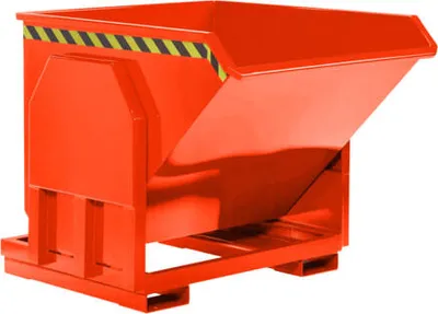 Produktbild von Muldenkippbehälter - 1.000 l Volumen - Traglast 3.000 kg - Abrollsystem - reinorange