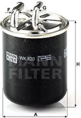 Obrázok produktu pre Palivový filter MANN-FILTER WK 820