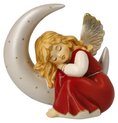 Immagine prodotto di Goebel Figur Engel Kleine Traumreise - Jahresfarbe 2025, Steingut, Rot, 41697671