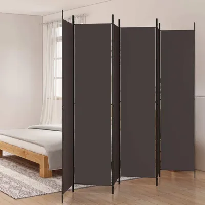 Obrázok produktu pre vidaXL 6-dielny paraván hnedý 300x220 cm látka - deliaca stena - deliaca stena do miestnosti