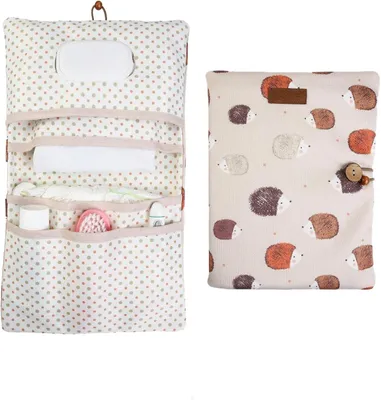 Productafbeelding van Luiertas Organizer En Make - Up tas 2-in-1 - Kleine Luiertas Voor Onderweg Mama's Luiers Crème Doekjes Baby - Organizer (Urchin)