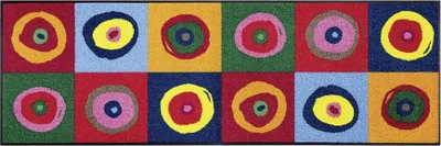 Image de SERGETE Tapis tissé pour salon et chambre à coucher avec motif rond