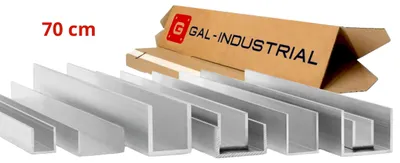 Produktbild von ALUMINIUM U-PROFIL 35x35x35x2 mm 70 cm ALUMINIUM PA38 + ZUSCHNITT NACH MASS