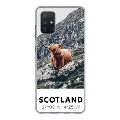 Produktbild von MuchoWow® Handyhülle Schutzhülle Hülle für Samsung Galaxy A51 Schottland - Schottische Highlander - Berge Silikon Softcase Handy Hülle - Schutzabdeckung