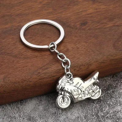 Produktbild von Go Go Gadget – Schlüsselanhänger – Motorrad – Geschenk für Motorrad-Enthusiasten – Sportmotorrad – 1 Stück – Silber