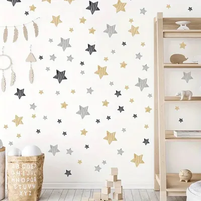 Produktbild von PVC Stern Wandsticker – Abnehmbare Boho-Deko für Ihr Zuhause