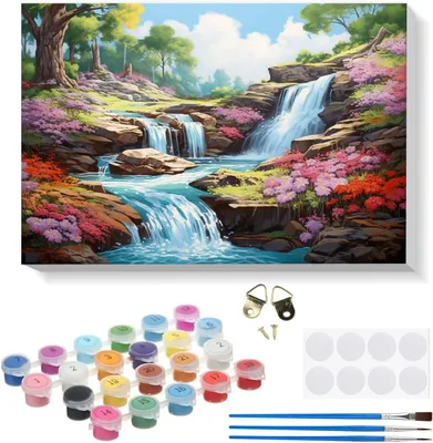 Produktbild von Malen nach Zahlen 20x30 cm, mit Holzrahmen, Ölgemälde, für Zuhause