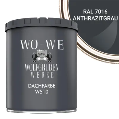 Produktbild von Dachfarbe Sockelfarbe Dachbeschichtung W510 Anthrazitgrau RAL 7016 - 750ml