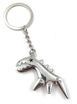 Image de Onwomania Porte-clés - "Dinosaure animal préhistorique" - Porte-bonheur en métal idéal comme cadeau par ex. pour le meilleur ami, la meilleure amie, maman