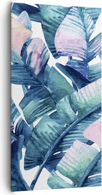 Produktbild von Bild auf Leinwand - Leinwandbild - Blatt Pflanze Blume - 65x120cm - Wand Bild - Wanddeko - Leinwanddruck - Bilder - Kunstdruck - Wanddekoration - Leinwand bilder - Wandkunst - PA65x120-3949