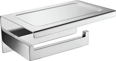 Immagine prodotto di Porta rotolo di carta igienica mensola da parete per bagno in acciaio cromato
