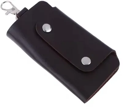 Image de CHPN - Porte-clés - Étui à clés - Porte-clés pour clés - Rangement à clés - Cuir synthétique (PU) - Noir - Porte-clés - Étui à clés - Universel