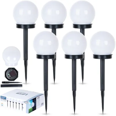 Produktbild von Vilde Solarlampen Solarleuchte Gartenlampen Gartenleuchte LED-Lampen mit Erdspieß 33,5 cm 6 Stk.