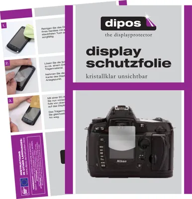 Produktbild von 2x Schutzfolie für Nikon D70s klar Displayschutzfolie Folie Display Schutz dipos