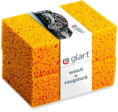 Produktbild von Glart 44WSN Auto Waschschwamm 2er Set – PolyurethanSchaum Schwämme 18x12x6 cm – saugstar