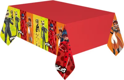 Produktbild von Miraculous Geschichten von Ladybug und Cat Noir Kwami Papier Tischdecke 120x180 cm