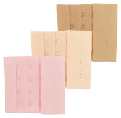 3 Paar BH-Verschluss zum annähen 75 mm 4 Reihen Dessous BH Zubehör Unterwäsche Farbwahl Mix 2