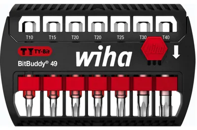 Image de Jeu de 8 embouts Wiha Bitbuddy Torx TY-Bit 49 mm