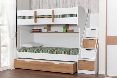 Produktbild von Eleggantes Doppelstockbett Kinderzimmer Möbel Etagenbett Hochbett